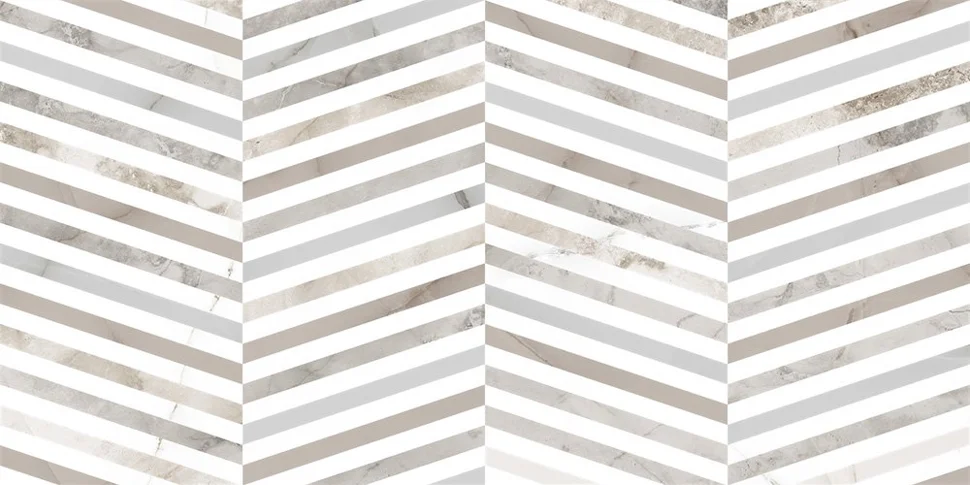 Плитка GLOBAL TILE Tonic серый шеврон стена 50*25 арт. GT139VG
