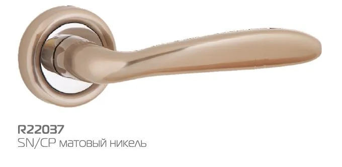 Ручка дверная HANDLE DESIGN ROSA R22037 SN/CP матовый никель