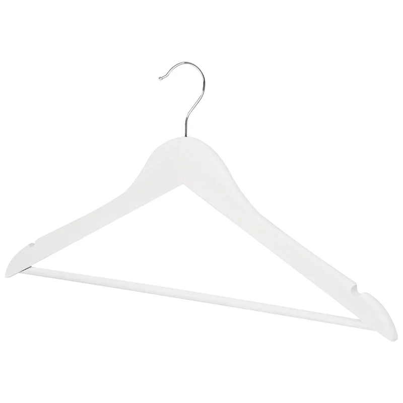 Вешалка для одежды деревянная с перекладиной, цвет белый Рыжий кот