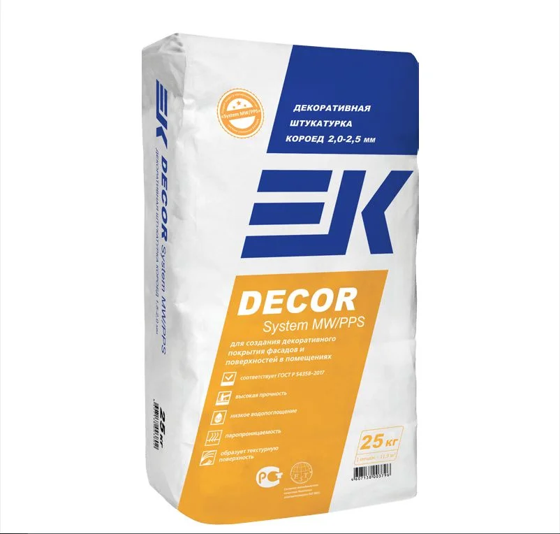 Штукатурка декоративная ЕК DECOR SYSTEM MW/PPS короед 2,0-2,5 мм 25 кг