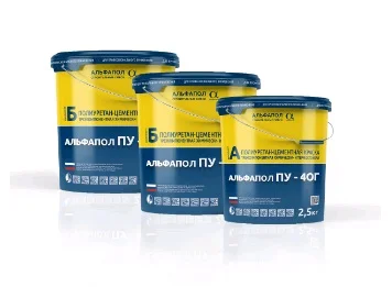 Краска-грунтовка АЛЬФАПОЛ ПУ-4 ОГ полиуретан-цементная 9,5 кг (комплект)