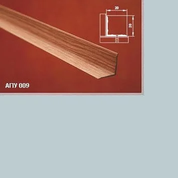 Порог АПУ 009 алюминиевый 1800*20*20 мм угловой внутренний (01 серебро)