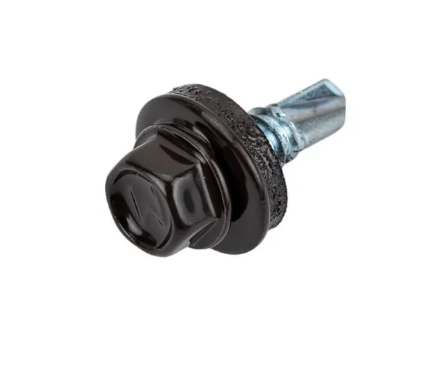 Саморез кровельный 4,8x35 (темно-коричневый) RAL 8019 (уп 250шт) DAXMER