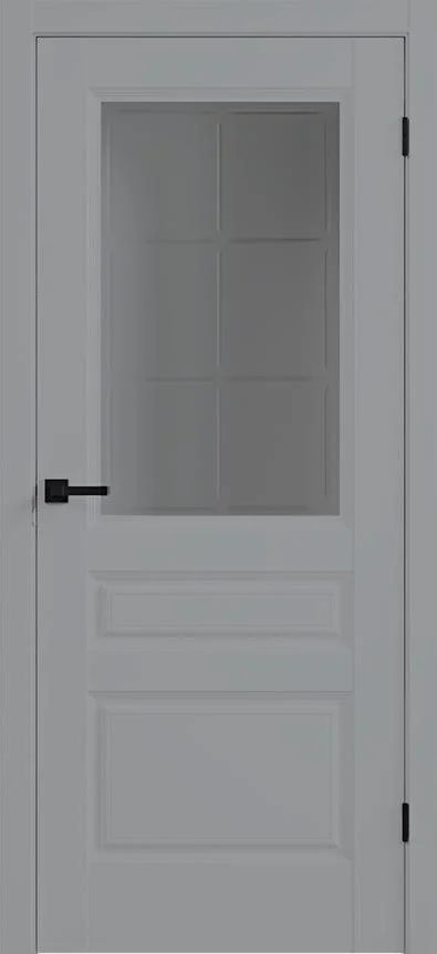 Дверь ВДК Италия RAL 7040 стекло 70х200 (толщина 36мм), эмаль
