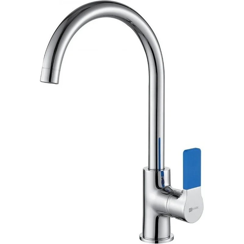 Смеситель Lemark Aura LM0605C для кухни, хром синий