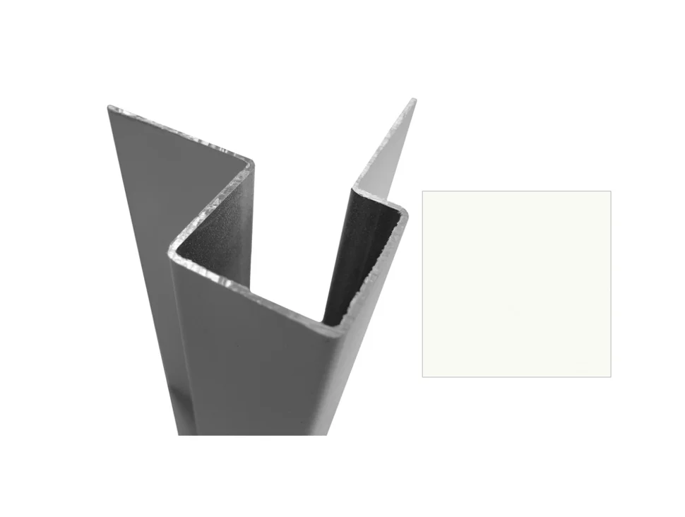 Угол внешний асимметричный DECOVER 0,5 Satin с пленкой RAL 9003 (сигнальный белый) длина 3,0 метра