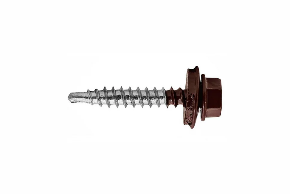 Саморез кровельный 4,8x35 (шоколад) RAL 8017 (уп 250шт) ETANCO