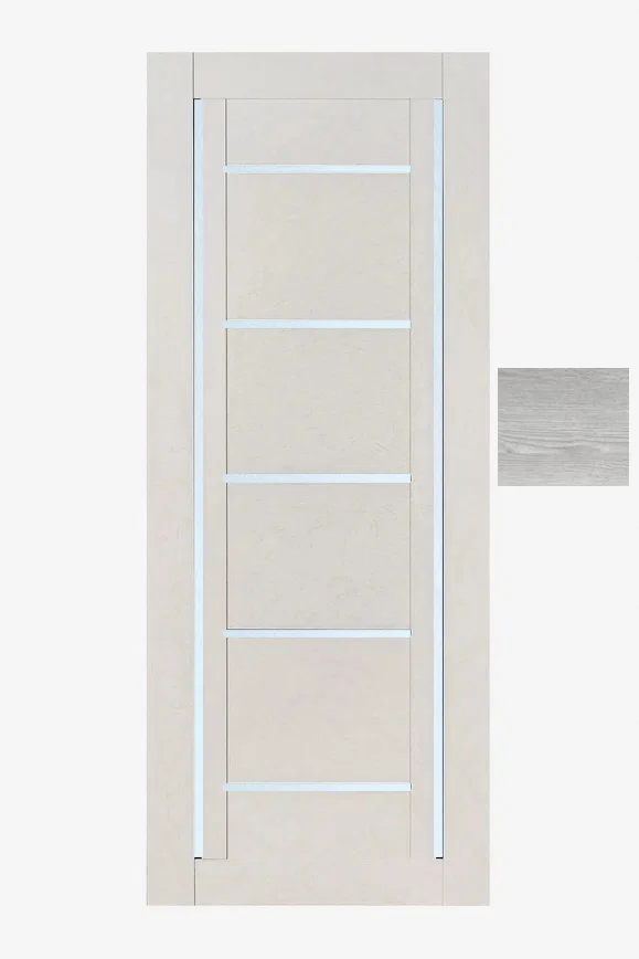 Дверь ТЕРРИ №110 Лофт Ривьера, частичное стекло 60, еврошпон