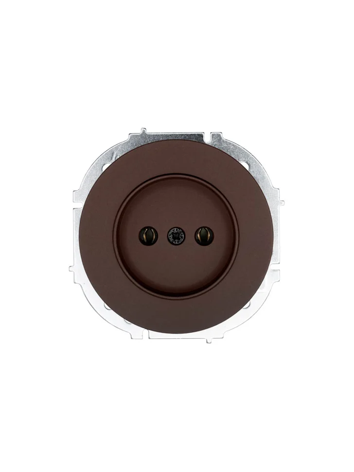 Розетка 1-местная СП Lezard OSEN без заземления, шоколад Розетка 1-местная СП Lezard OSEN без заземления, шоколад