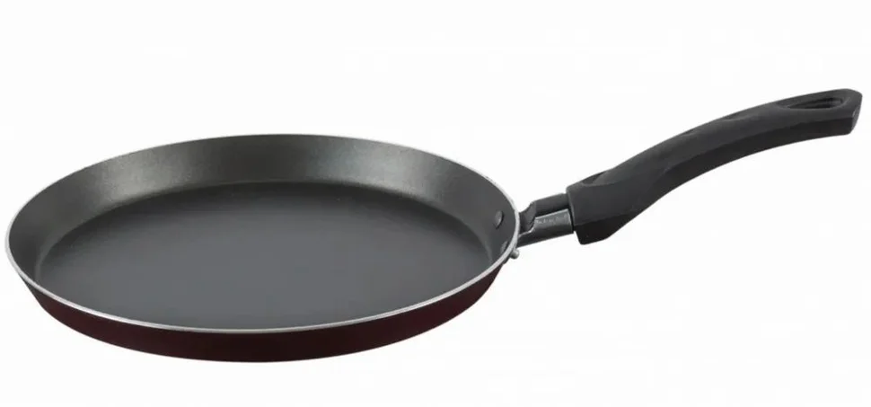 Сковорода блинная алюминевая Калитва ХИТ 6662214 антипригарная 22см бордо