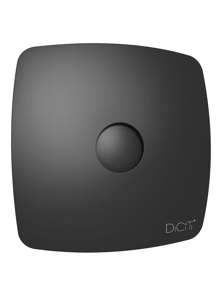 Вентилятор накладной RIO D125 обр.клапан Matt black DICITI, ЭРА