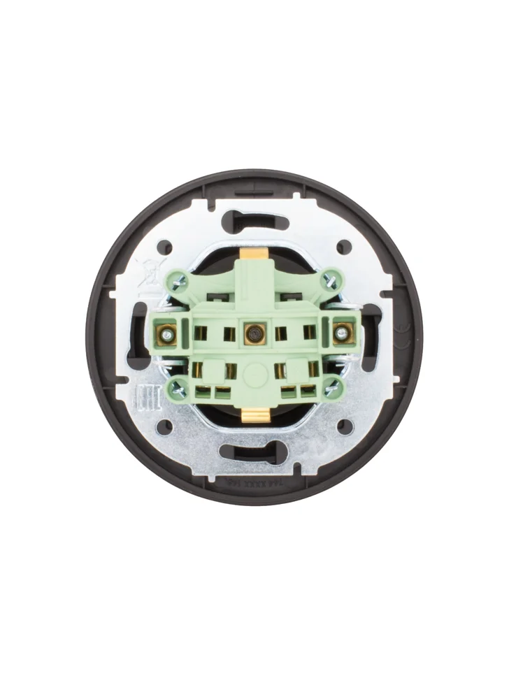 Рамка одноместная горизонтальная Lezard OSEN акриловая черная матовая круглая