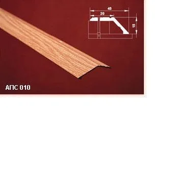 Порог АПС 010 алюминиевый 1800*45*15 мм разноуровневый (09-белый)