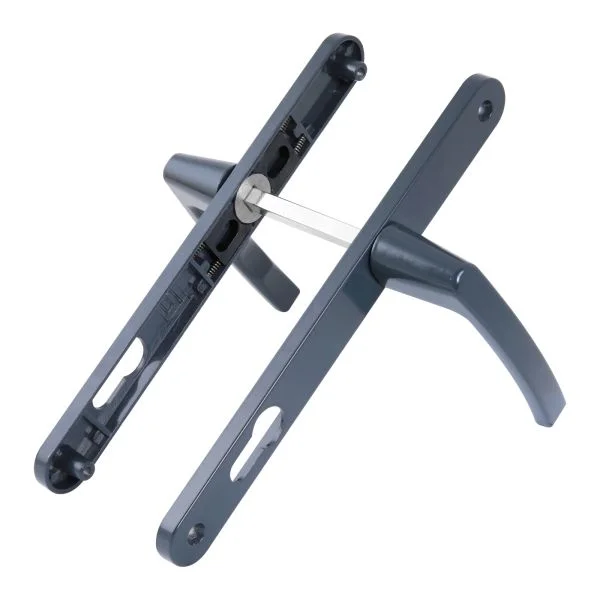 Ручка дверная на планке БУЛАТ РФ 85.25.02.7016 УРАЛ антрацит м/о 85 "под пальчики" для узкопр