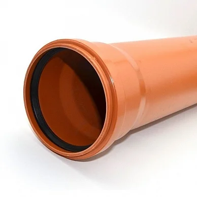 Труба ПВХ рыжая SN4 d 200х3000 (толщина 4,9 мм)