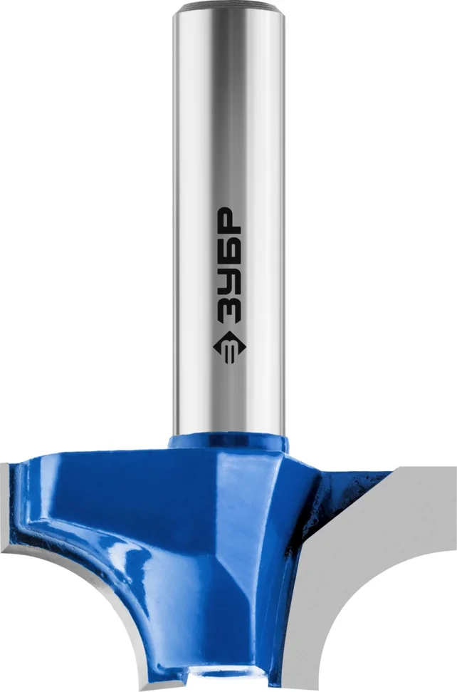 Фреза пазовая фасонная №1, D= 38,1мм, рабочая длина-19мм, радиус-12,7мм, хв.-8 мм, ЗУБР Профессионал