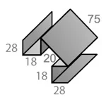 Планка угла внутреннего СЛОЖНАЯ PE RAL ** для М/Сайдинга 0.5мм, 75*75*3м.п.