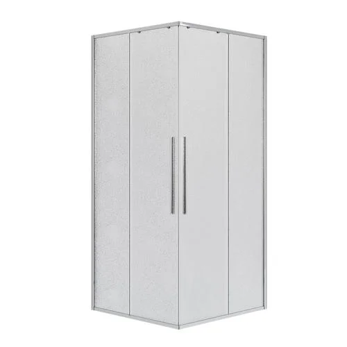 Ограждение душевое NIAGARA Nova NG-3624-34 (100х100х195) квадрат,хром,двери раздвижные,стекло шиншилла,1 место