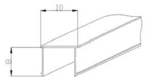 ПИ-профиль алюминий окрашенный RAL 6019 (3,0 м)