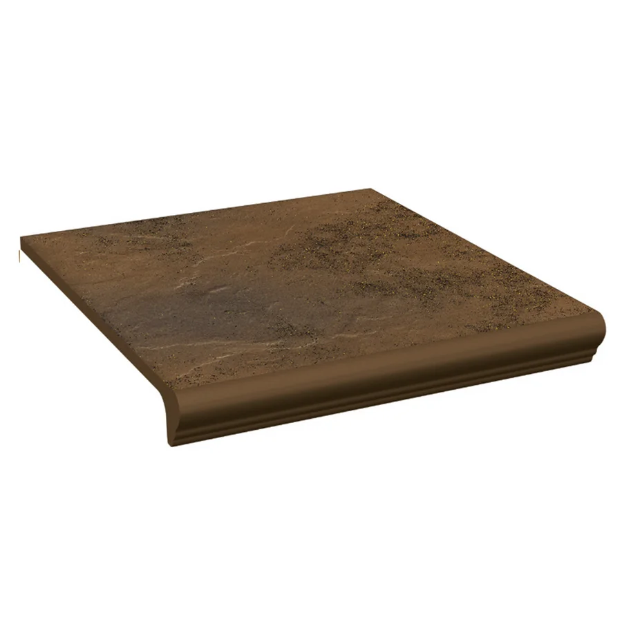 Клинкер Paradyz SEMIR Beige ступень простая с капиносом структурная 30*33*1,1