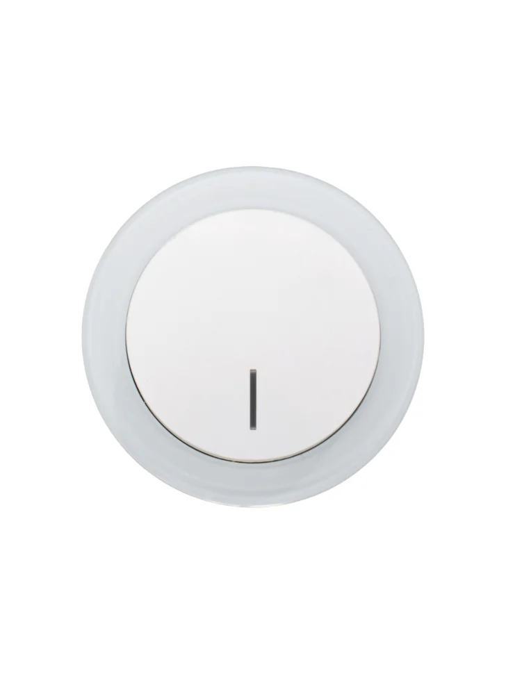 Рамка одноместная горизонтальная Lezard OSEN акриловая белая круглая Рамка одноместная горизонтальная Lezard OSEN акриловая белая круглая