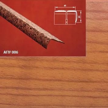 Порог АПУ 006 алюминиевый 1350*41*21 мм угловой наружный (12 сосна)