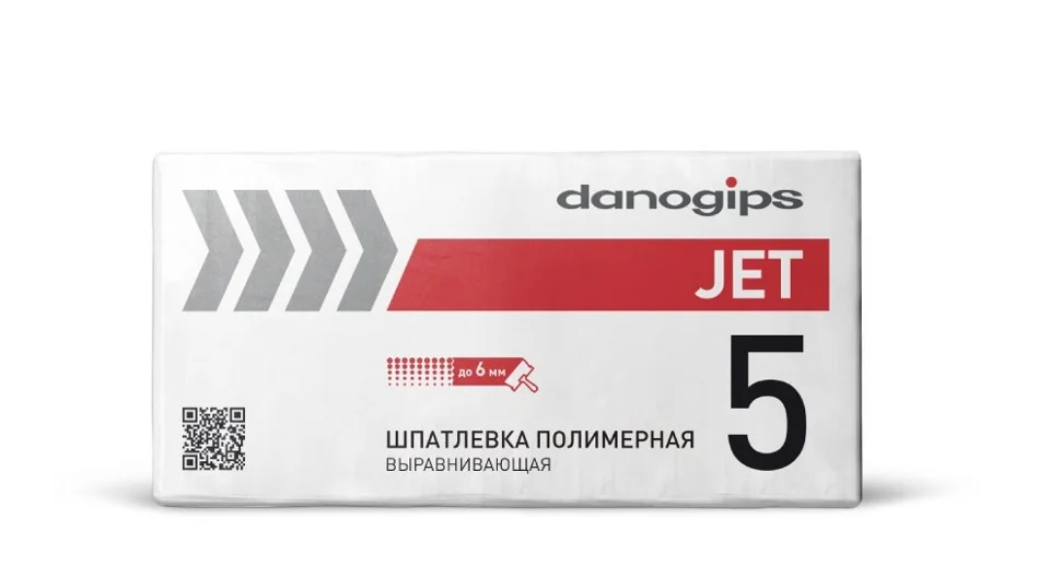 Шпаклевка полимерная DANOGIPS JET 5 выравнивающая 25 кг Шпаклевка полимерная DANOGIPS JET 5 выравнивающая 25 кг