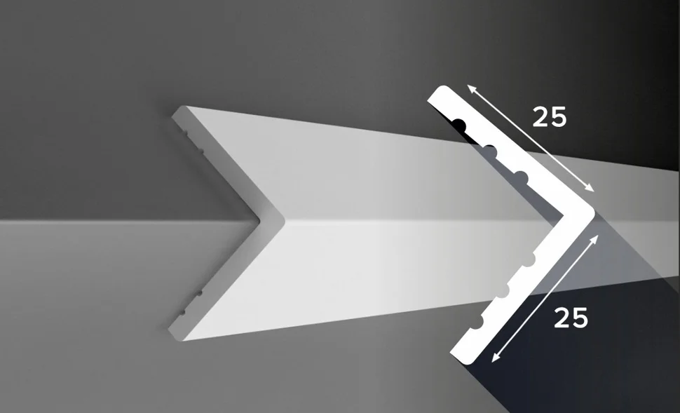 Угол COSCA AX001, 25х25, 2000мм, экополимер