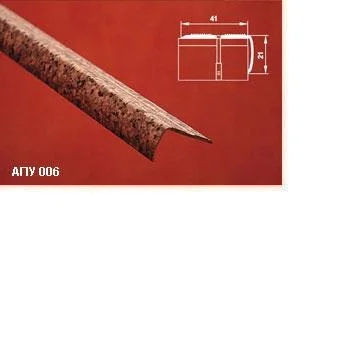 Порог АПУ 006 алюминиевый 900*41*21 мм угловой наружный (09-белый)