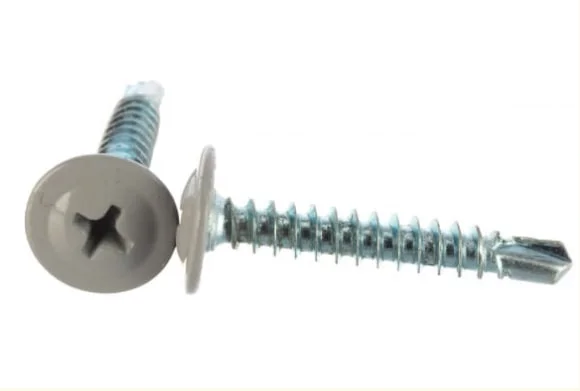 Саморезы с прессшайбой сверло 4,2x16 RAL 7004 (уп 20шт) подвес, Biskrep Саморезы с прессшайбой сверло 4,2x16 RAL 7004 (уп 20шт) подвес, Biskrep