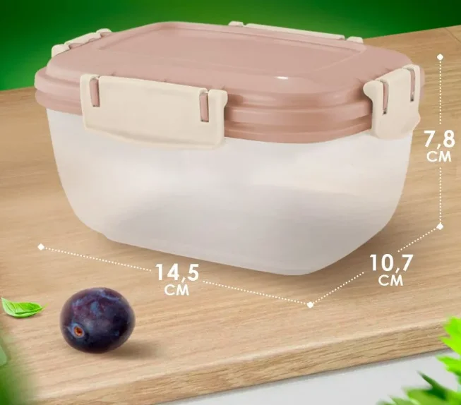 Контейнер для продуктов Sugar&Spice Барбарис герметичный 0,45л прямоугольный латте