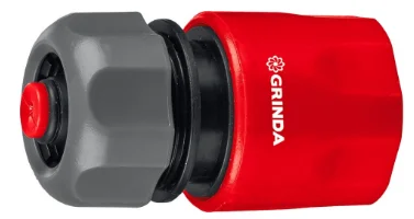 Соединитель GRINDA пластмассовый с автостопом 1/2"