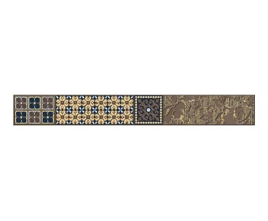 Плитка Azori Камлот Мокка "Эйша" бордюр 40,5х5