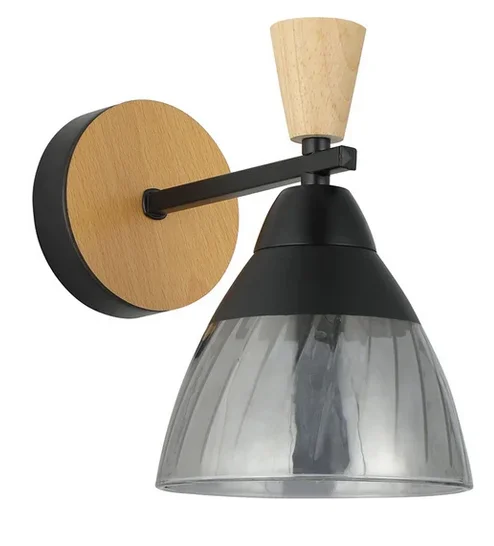 Бра Traccia 4535-1W BK+WOOD, 1xE27/40W (21*13,5*20)