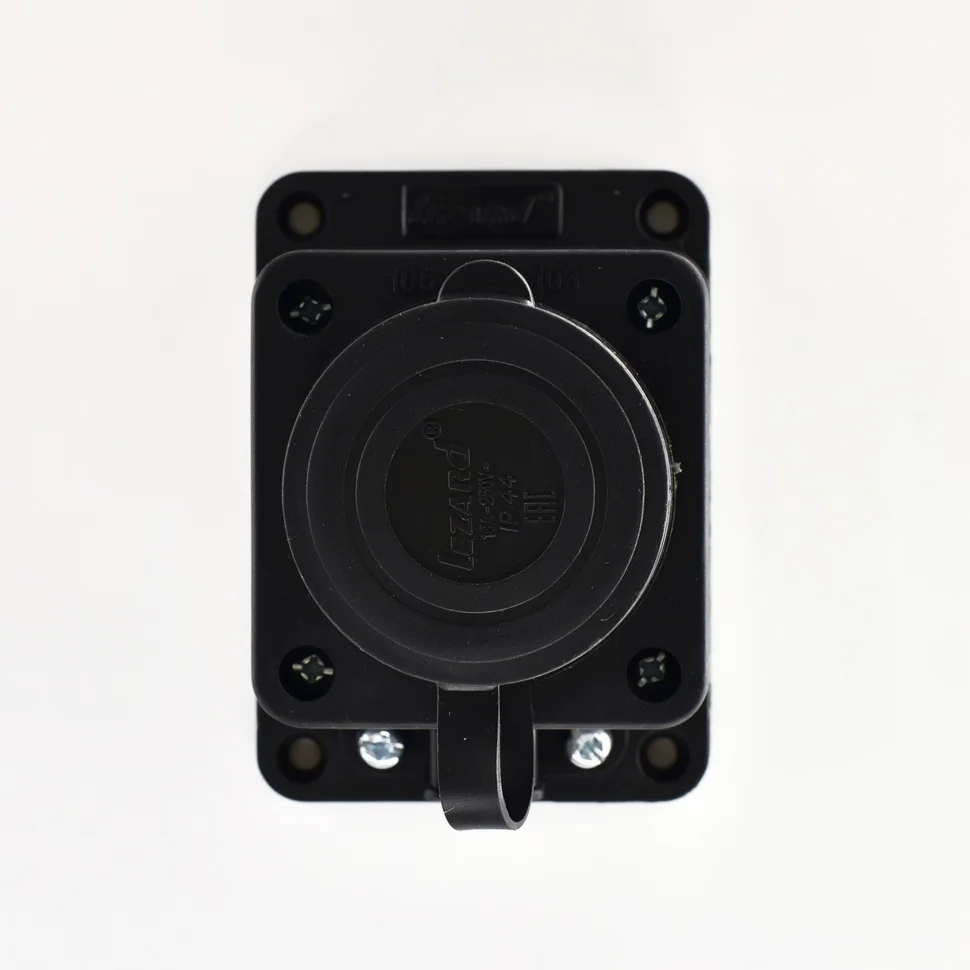 Розетка прямая Lezard с заглушкой 2Р+РЕ 1х16А 220-240V (каучук)