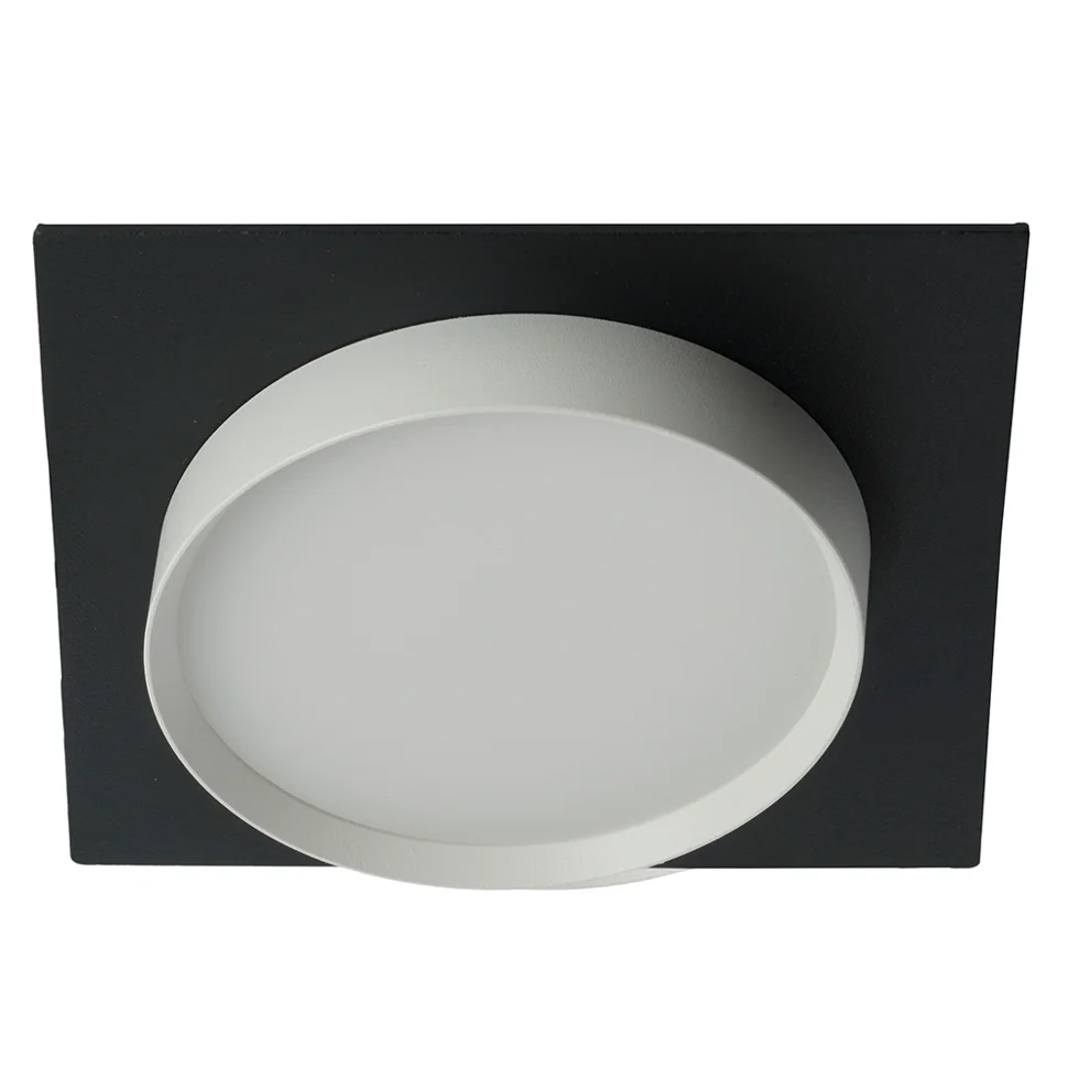 Светильник точечный Feron DL506 15W 230V GX53, черный + белый квадрат без лампы