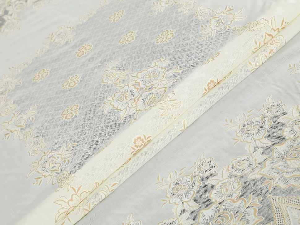 Клеенка ПВХ без основы ажурная 1,37*20м, мод. ТR-651 WHITE