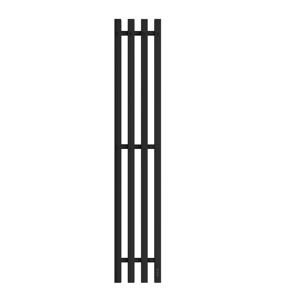 Полотенцесушитель электрический POINT Гермес (electro) 180x1200 3 круглых перекладины, диммер справа, черный матовый