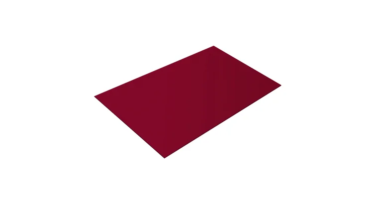 Плоский лист PE RAL 3003 (красный рубин), 0.45 мм, 1,25*2.5 м.п., пл=3.125м2 (в пленке)