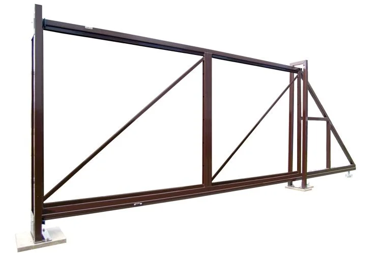 Ворота откатные Эконом (без заполнения) PE RAL 8017 2,03*4м