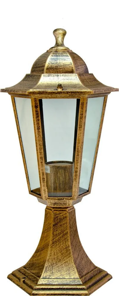 Фонарь уличный Feron 6104/PL6104, 60W 230V E27 черное золото (на постамент)