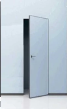 Дверь PROFILO PORTE PX-0 Invisible под покраску AL кромка ЧЕРНАЯ с 4-х ст./врезка под 2 петли и замок 600*2000