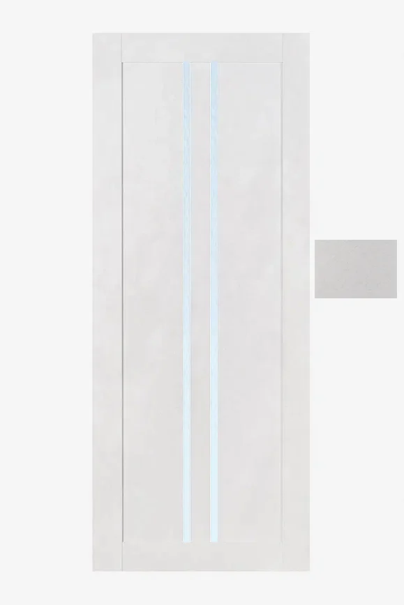 Блок Дверь ТЕРРИ №111 Лофт Светлый, частичное стекло 80, еврошпон