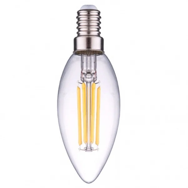 Лампа светодиодная 11W Е14 170-265V 2700K 990Лм (желтый) Свеча прозрачная филамент (С35) Фарлайт