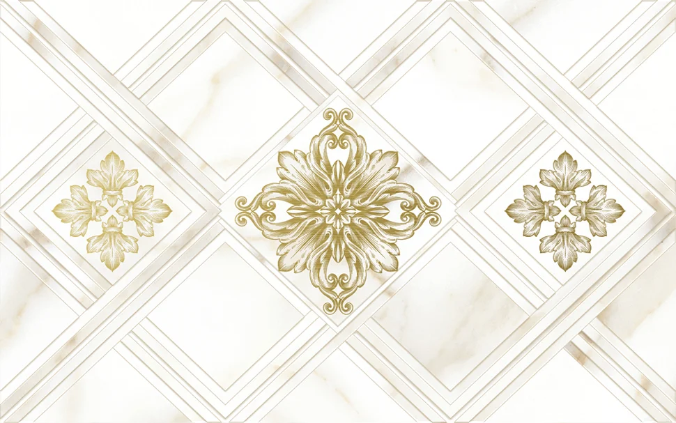 Плитка GLOBAL TILE Calacatta Gold белый декор 40*25 арт.10300000203