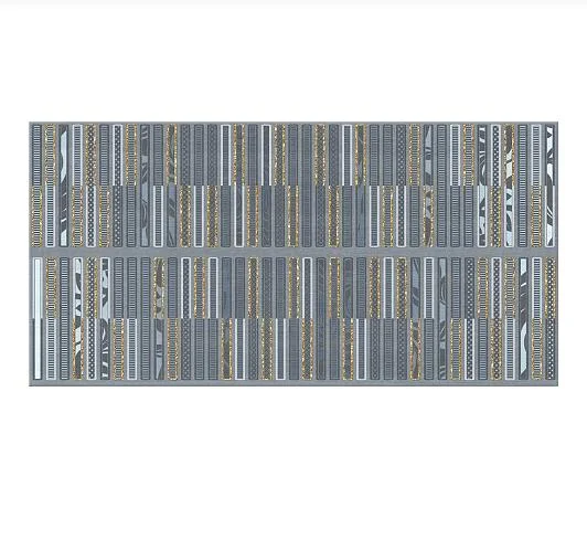 Плитка Azori Aura Atlantic Geometria Декор 63,0x31,5
