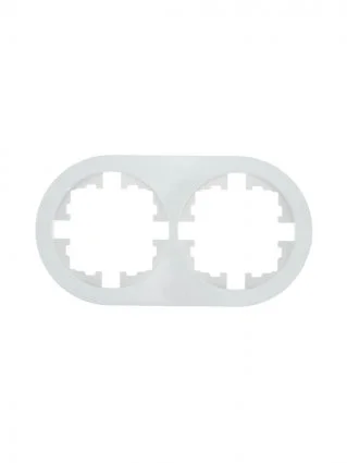 Рамка двухместная Lezard OSEN белая круглая Рамка двухместная Lezard OSEN белая круглая