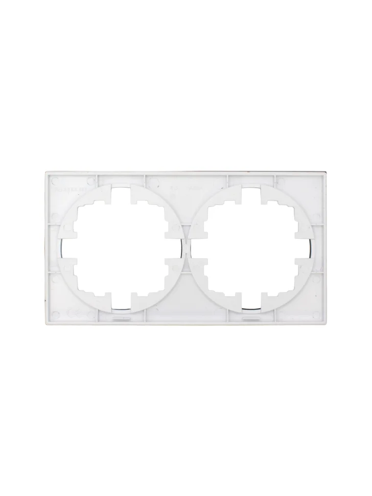 Рамка двухместная горизонтальная Lezard OSEN акриловая белая Рамка двухместная горизонтальная Lezard OSEN акриловая белая