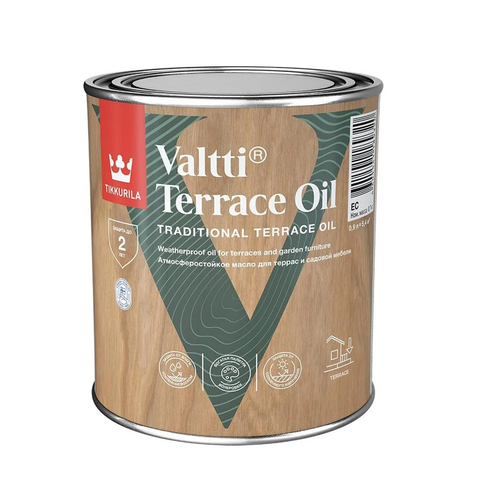 Масло для террас VALTTI TERRACE OIL EC 0,9 л