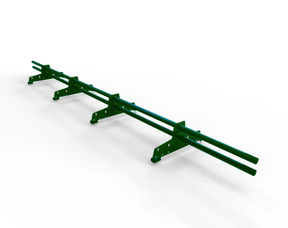Снегозадержатель трубчатый NewLine на 4-х опорах PE, L=3 м RAL 6005 (зеленый мох)